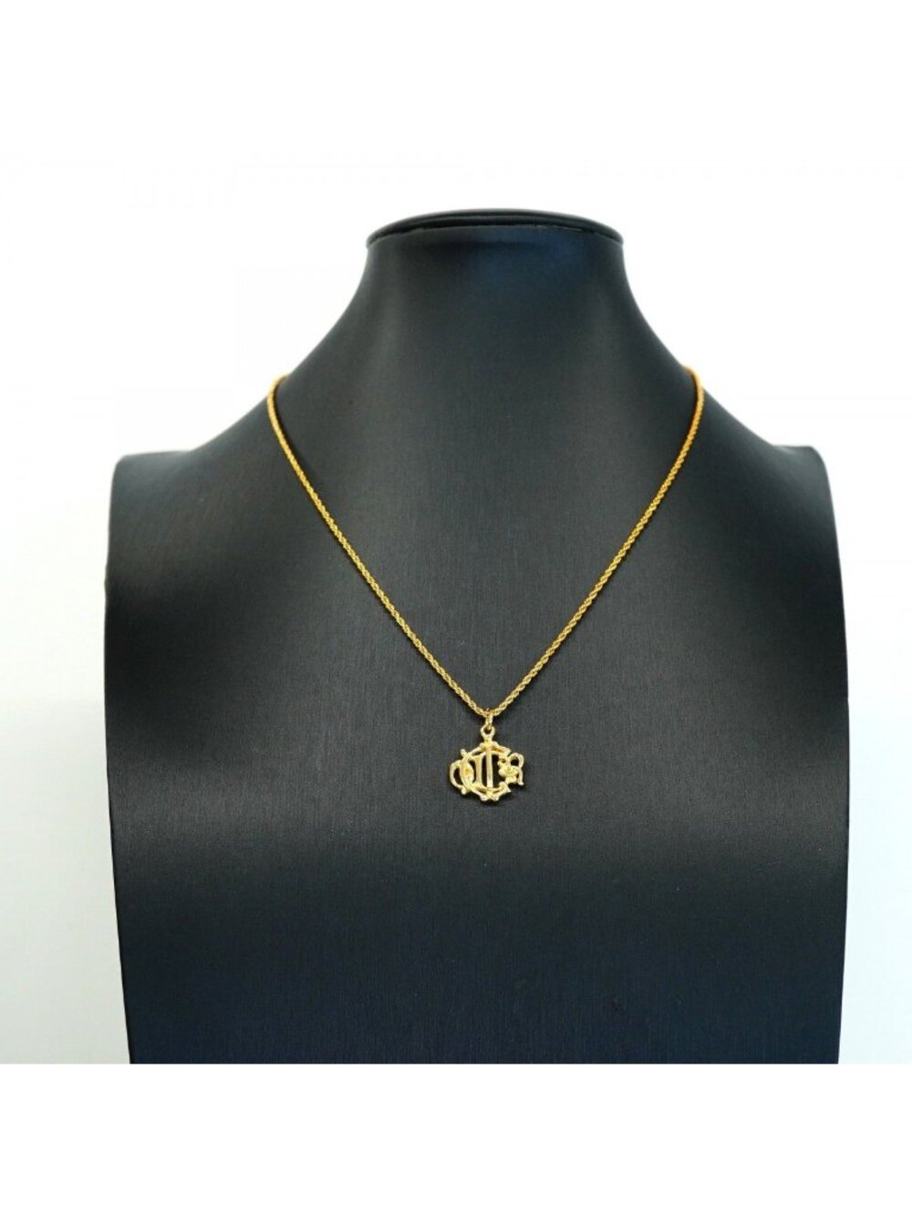 ★SOLD★ Dior Necklace Emblem Gold Plated - Picture 5 of 5